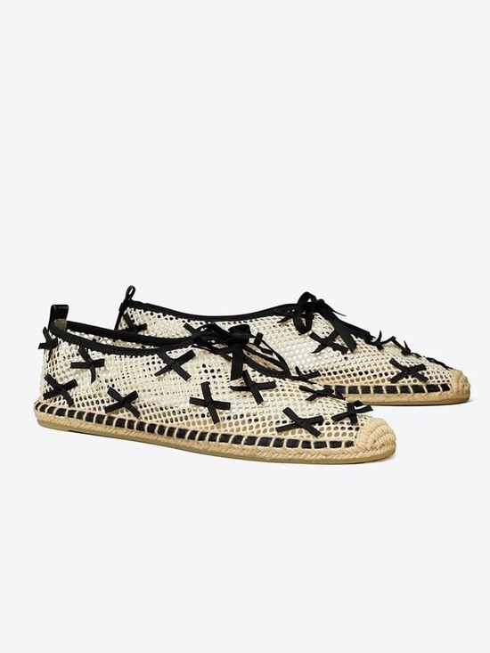 Tory Burch Shoes - Tory Burch Mesh Mini Bow Espadrilles